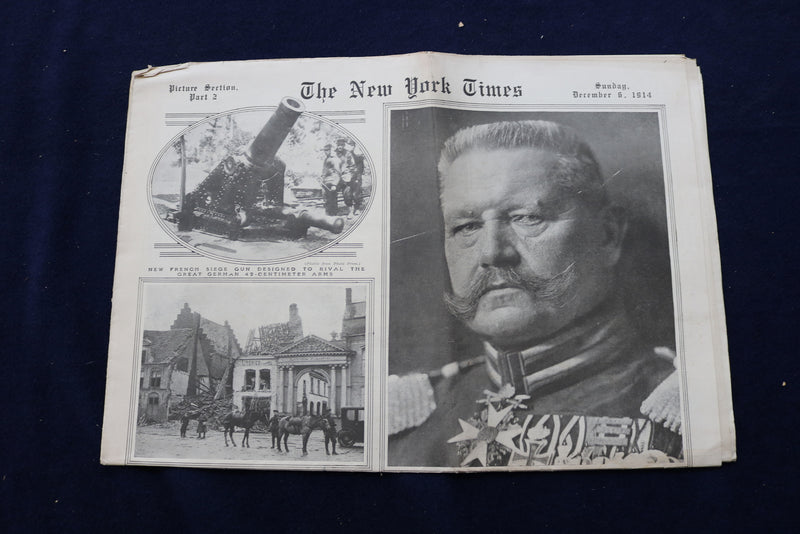 1914 DECEMBER 6 NEW YORK TIMES PICTURE SECTION - VON HINDEBERG - NP 8878