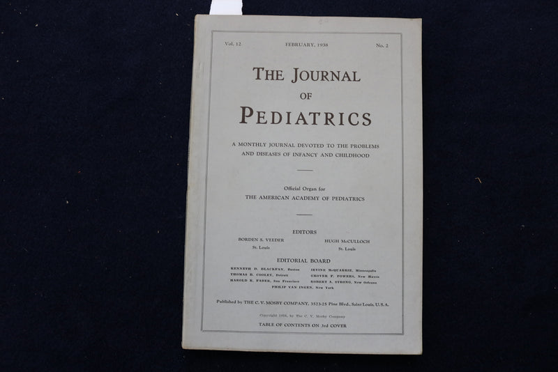 1938-1939 THE JOURNAL OF PEDIATRICS MAGAZINE - LOT OF 4 - O 3400