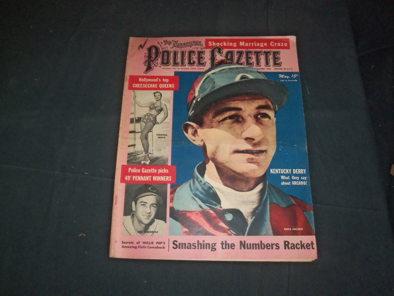 1949 MAY THE NATIONAL POLICE GAZETTE MAGAZINE - EDDIE ARCARO - B 5934