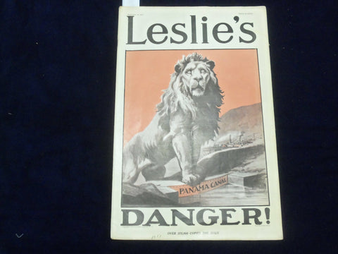 1913 JANUARY 30 LESLIE'S WEEKLY MAGAZINE - DANGER - CURWOOD - ST 6076