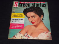1957 FEBRUARY SCREEN STORIES MAGAZINE - LIZ TAYLOR FRONT COVER - E 15855