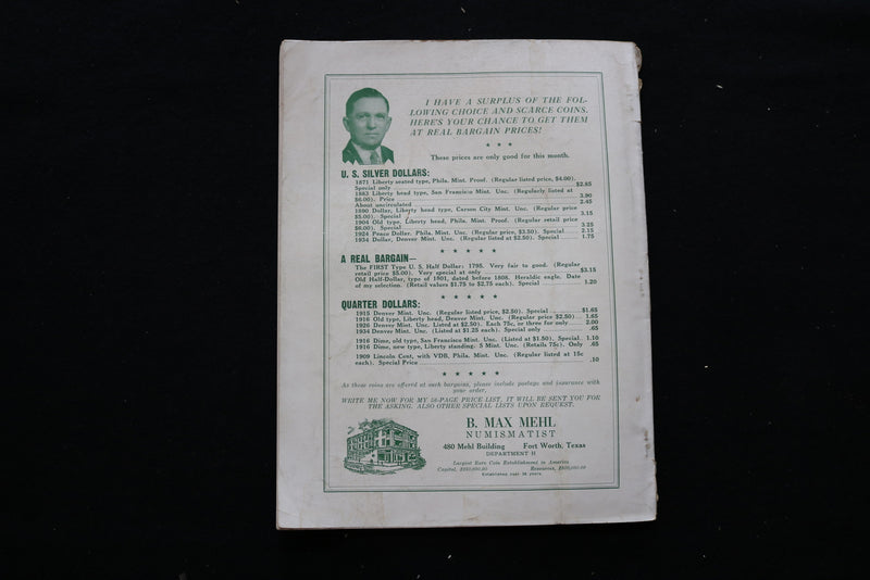 1938 DECEMBER HOBBIES MAGAZINE - GEMS COVER - E 10192