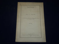 1878 NOTES BY WM. C. FOWLER SOFTCOVER BOOK - HARTFORD - J 4412