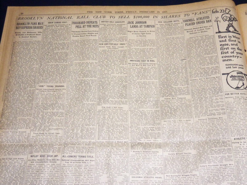 1915 FEB 19 NEW YORK TIMES - GERMAN REPLY FRIENDLY SUBSTANCE CONCERN - NT 7777