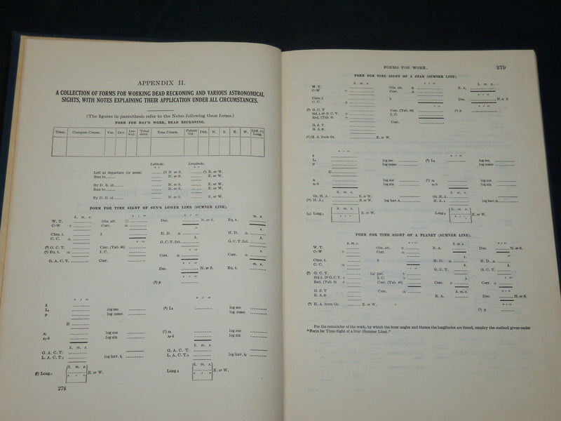1936 USEFUL TABLES FROM THE AMERICAN PRACTICAL NAVIGATOR VOLUME - KD 2756N