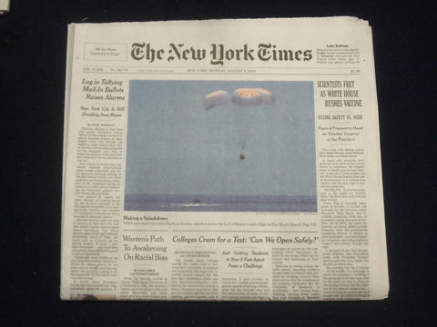 2020 AUGUST 3 NEW YORK TIMES - SCIENTISTS FRET AS WHITE HOUSE RUSHES VACCINE