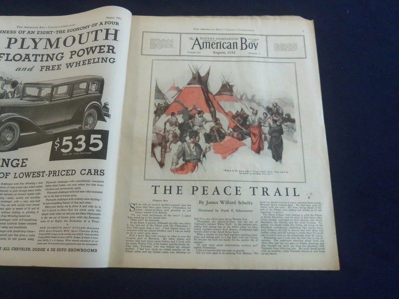1931 AUGUST AMERICAN BOY MAGAZINE - A STORY OF SPIRIT OF ROMAN LEGION - ST 7061