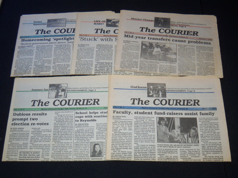 1996-1997 MARJORY STONEMAN DOUGLAS HIGH SCHOOL NEWSPAPERS LOT OF 5 - J 7454