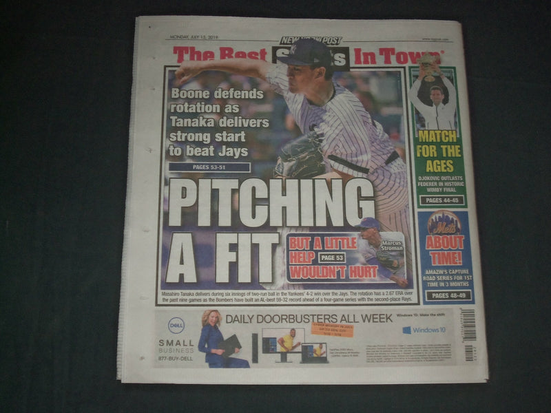 2019 JULY 15 NEW YORK POST NEWSPAPER - NYC POWER OUTAGE - DE BLASIO MUST GO