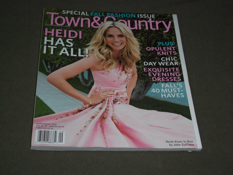 2007 SEPTEMBER TOWN & COUNTRY MAGAZINE - HEIDI KLUM COVER - SP 2714