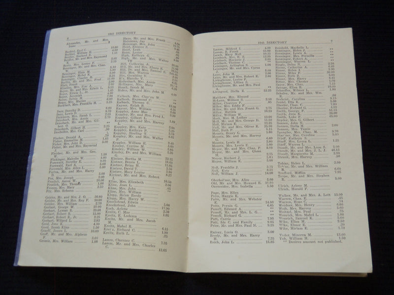 1929-1961 THE ROBESONIA CHARGE DIRECTORY LOT OF 20 ISSUES - O 2805L