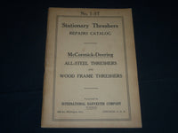 1935 MCCORMICK DEERING ALL-STEEL & WOOD FRAME THRESHERS CATALOG - J 4352