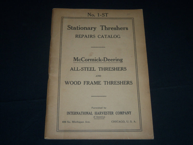 1935 MCCORMICK DEERING ALL-STEEL & WOOD FRAME THRESHERS CATALOG - J 4352