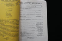 1969 THE LIBRARY QUARTERLY SOFTCOVER BOOKS - LOT OF 2 -UNIV OF CHI. PRESS-K 2240