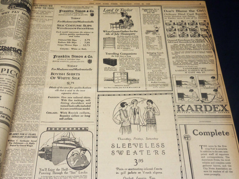 1923 JUNE 28 NEW YORK TIMES - PLAN UPTOWN ARENA TWICE GARDENS SIZE - NT 8723