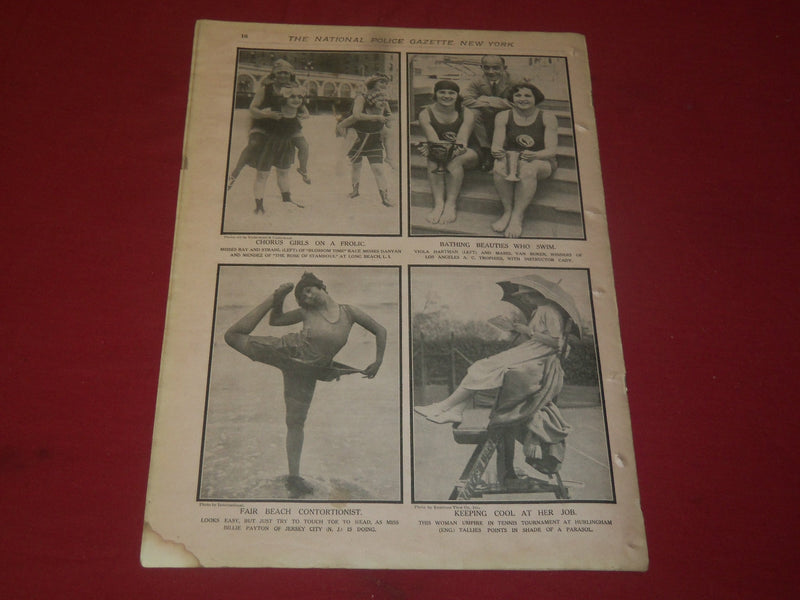 1922 JULY 8 THE NATIONAL POLICE GAZETTE MAGAZINE - HEINIE GROH - B 5757