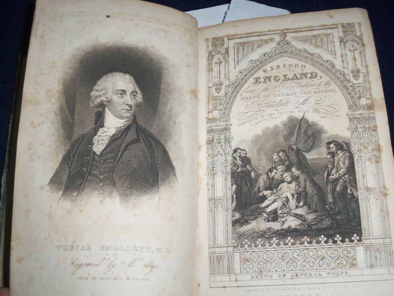 1829 THE HISTORY OF ENGLAND BOOK BY T. SMOLLETT MD - GREAT INFORMATION - KD 2372
