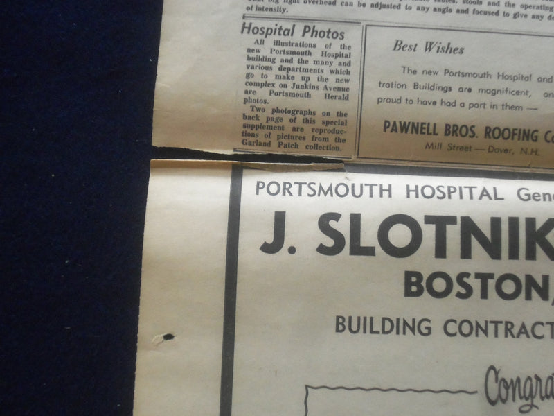 1964 FEBRUAY 14 THE PORTSMOUTH HERALD NEWSPAPER - HOSPITAL EDITION - J 8403