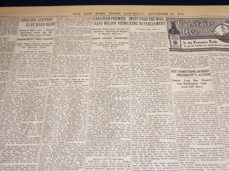 1916 DECEMBER 23 NEW YORK TIMES - GERMANY LIKELY TO SUBMIT TERMS - NT 8648
