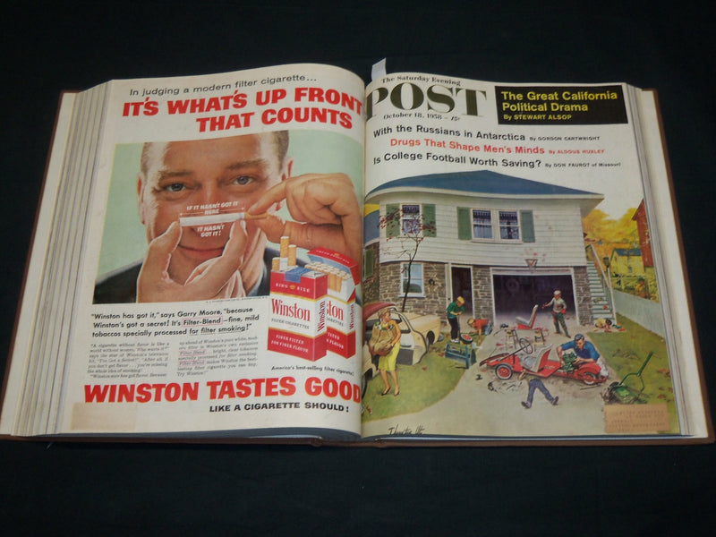 1958 SEPT-OCT SATURDAY EVENING POST MAGAZINE VOLUME - GREAT COVERS - KD 5960