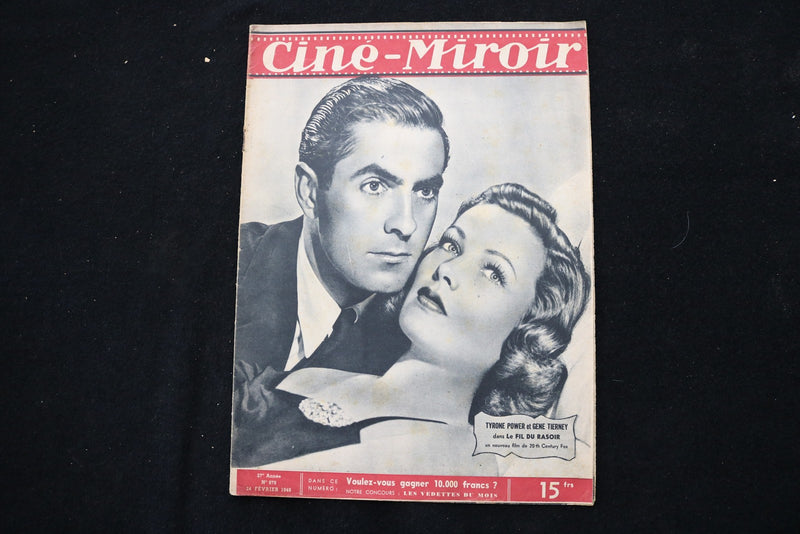 1948 FEB 24 CINE MIROIR MAGAZINE - TYRONE POWER & GENE TIERNEY COVER - E 25889