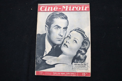 1948 FEB 24 CINE MIROIR MAGAZINE - TYRONE POWER & GENE TIERNEY COVER - E 25889