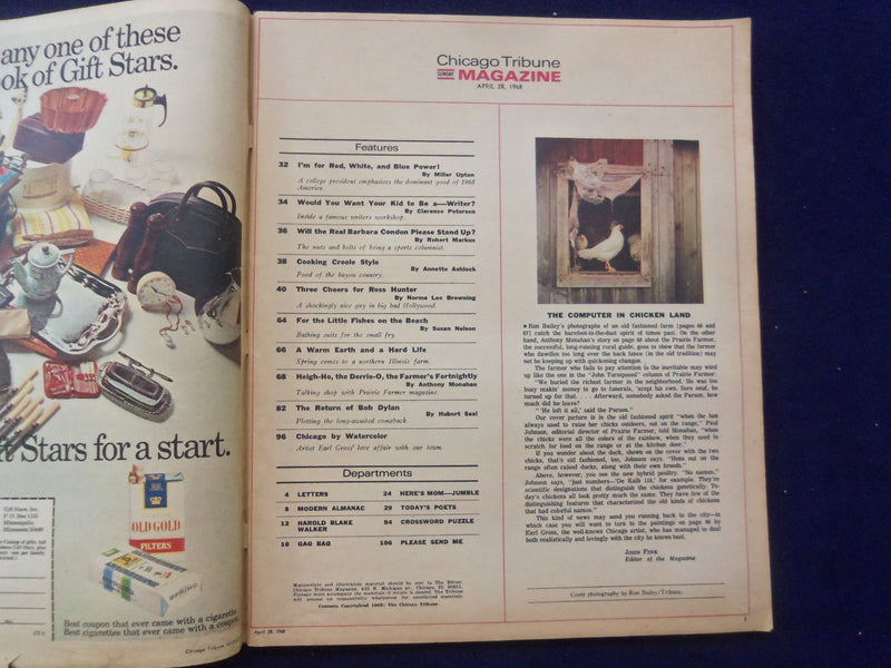 1968 APRIL 28 CHICAGO TRIBUNE MAGAZINE SECTION -SPRING IN THE HEARTLAND- NP 6391