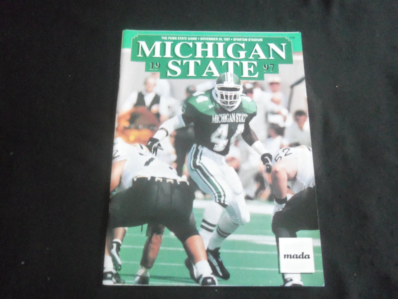 1997 NOVENBER 29 FOOTBALL PROGRAM - MICHIGAN STATE VS PENN STATE UNIV - B 5533T