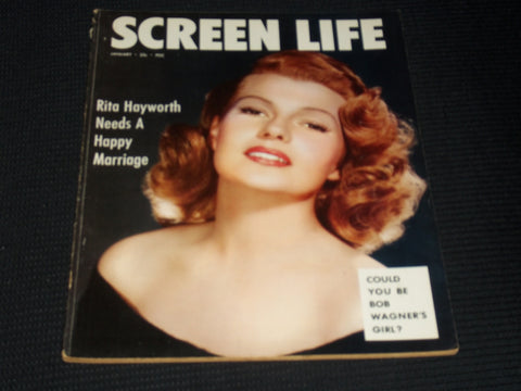 1954 JANUARY SCREEN LIFE MAGAZINE - RITA HAYWORTH FRONT COVER - E 3666
