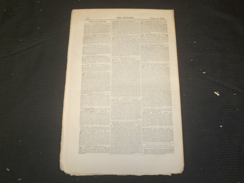 1865 JUNE 17 THE BUILDER ARCHITECT MAGAZINE - ILLUSTRATIONS - ST 415S