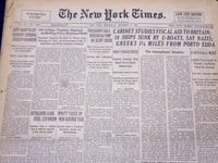1940 DEC 4 NEW YORK TIMES NEWSPAPER - 18 SHIPS SUNK BY U-BOATS - NT 26