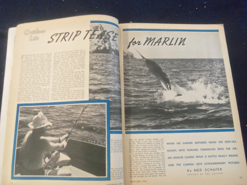 1939 JANUARY OUTDOOR LIFE MAGAZINE - SHOULD A GUNNER POINT OR AIM? - ST 267N
