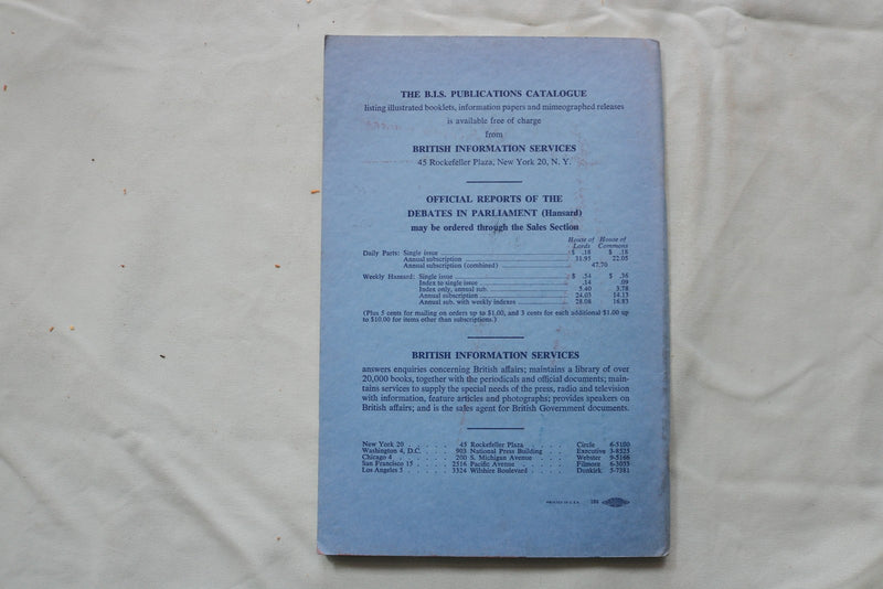1959-1961 BRITISH AFFAIRS QUARTERLY MAGAZINE - LOT OF 2 - K 3263