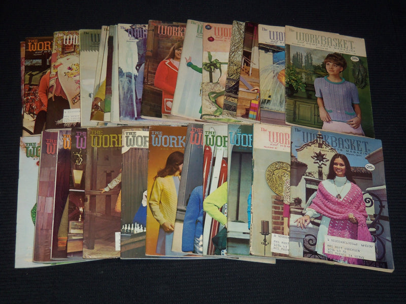 1971-1973 THE WORKBASKET AND HOME ARTS MAGAZINE LOT OF 27 ISSUES - WR 55O