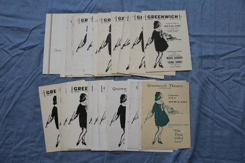 1929-1930 GREENWICH THEATRE PROGRAMS - LOT OF 26 +2 WINTER ANNOUNCEMENTS- O 3739