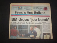 1992 DEC 16 PRESS & SUN-BULLETIN NEWSPAPER-BINGHAMTON, NY- IBM JOB BOMB -NP 8286