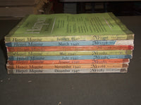 1940 HARPER'S MONTHLY MAGAZINE - LOT OF 8 - STORIES & ILLUSTRATIONS - WR 1000C