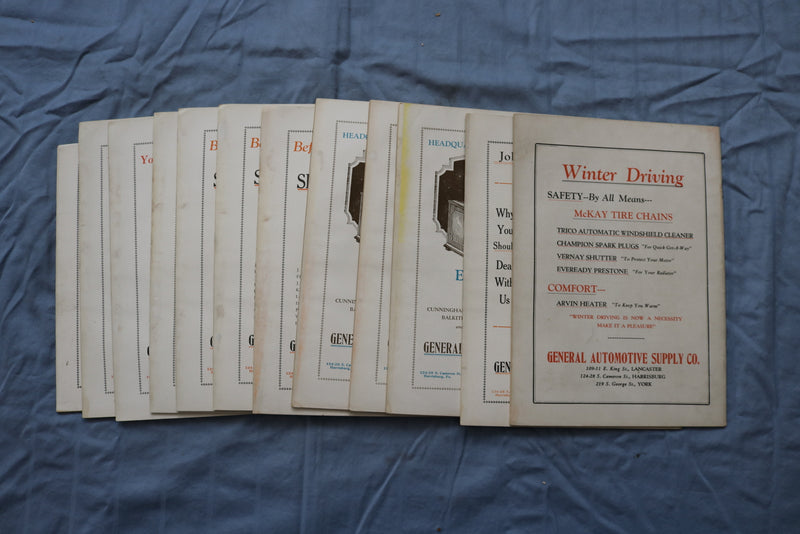 1927-1930 LANCASTER MOTORIST MAGAZINE - LOT OF 12 - O 3737