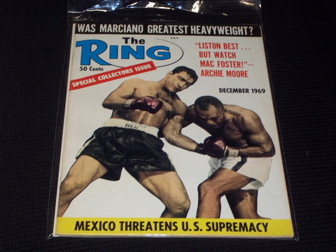 1969 DECEMBER THE RING MAGAZINE - ROCKY MARCIANO FRONT COVER - E 3940