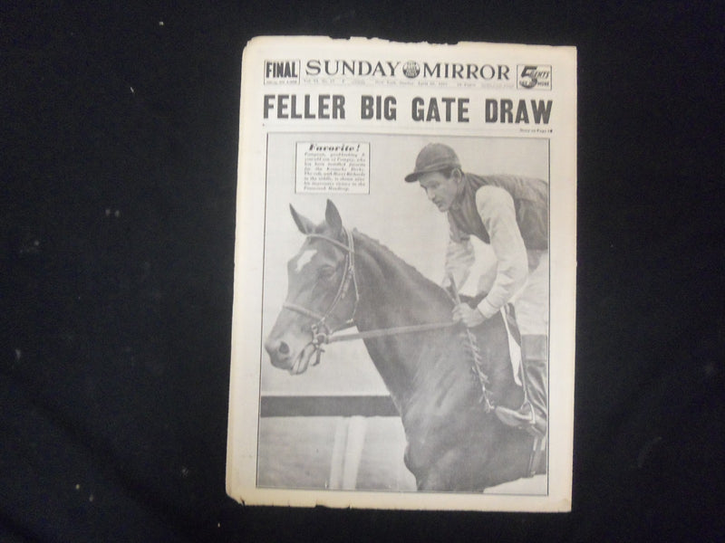1937 APRIL 25 NEW YORK SUNDAY MIRROR - POMPOON KENTUCKY DERBY FAVORITE - NP 2321