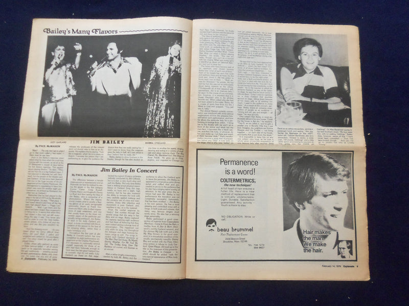 1979 FEBRUARY 14 ESPLANADE NEWSPAPER - JIM BAILEY - JAMES TOBACK - NP 6814