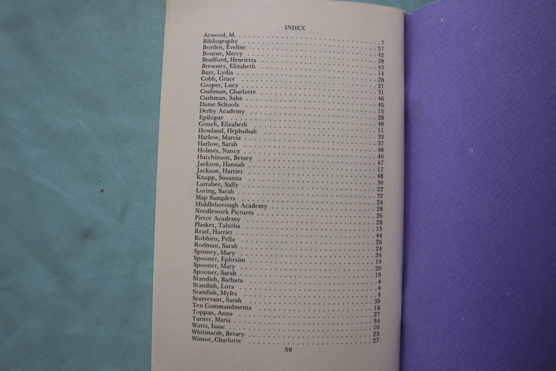 1975 PLIMOTH COLONY SAMPLERS BY MARY M. DAVIDSON - SOFTCOVER BOOK - K 3433