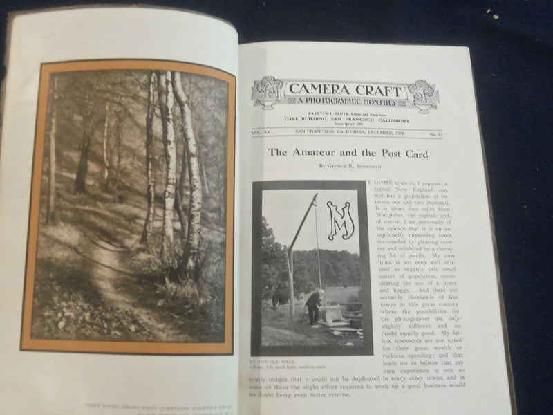 1908 DECEMBER CAMERA CRAFT MAGAZINE - SAN FRANCISCO - PHOTOS & ADS - SP 9336C