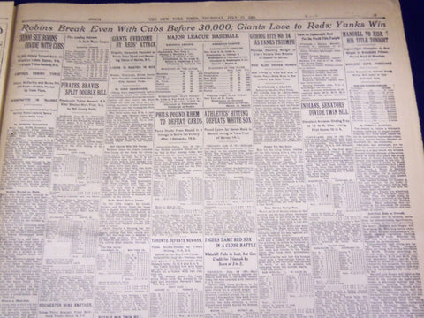 1930 JULY 17 NEW YORK TIMES - LOU GEHRIG HITS NO. 24 - NT 3902