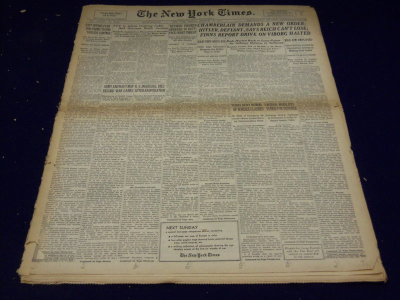 1940 FEBRUARY 25 NEW YORK TIMES - REICH CAN'T LOSE, HITLER - NT 2939