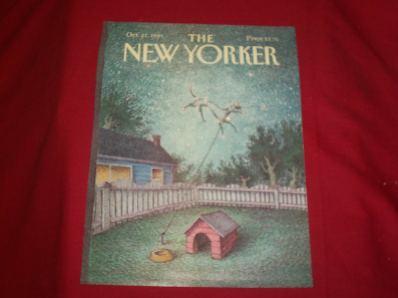 1991 OCTOBER 21 NEW YORKER MAGAZINE FRONT COVER ONLY - GREAT ART FOR FRAMING
