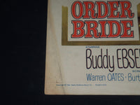 1964 MAIL ORDER BRIDE 1/2 SHEET MOVIE POSTER - BUDDY EBSEN, KEIR DULLEA - P 476