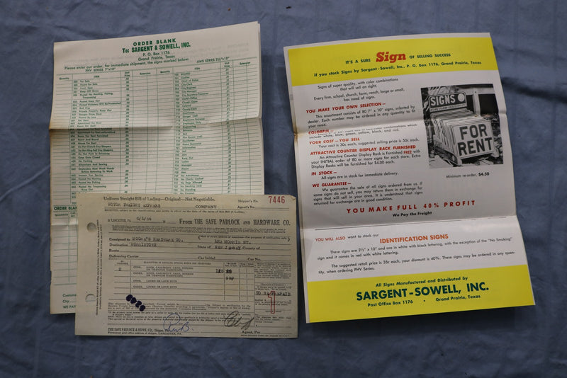 1954-1955 HARDWARE CATALOGS AND EPHEMERA LOT - K 3226