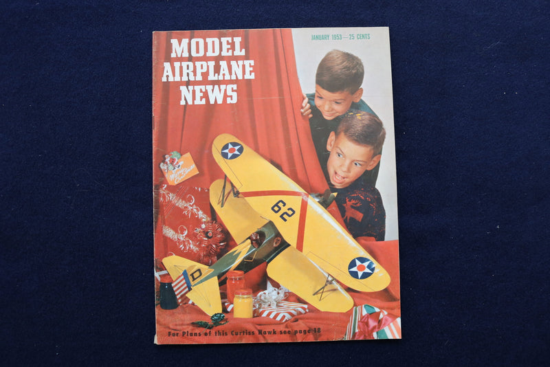 1953 JANUARY MODEL AIRPLANE NEWS MAGAZINE - CURTISS HAWK COVER - E 11499