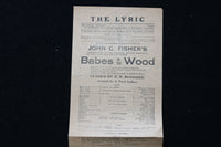 1900'S BABES IN THE WOOD PROGRAM - THE LYRIC THEATRE - K 1989